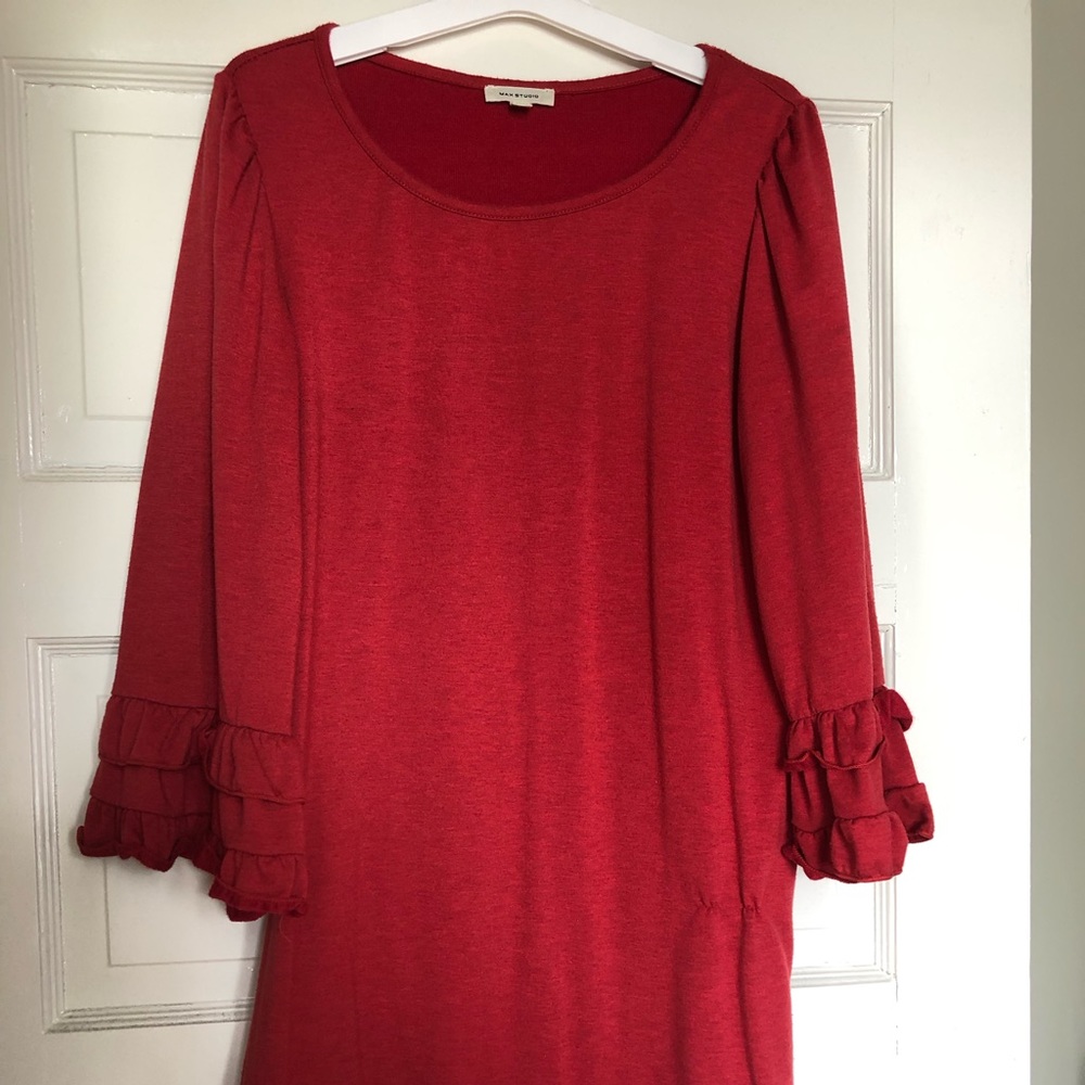 MAX studio sweatshirt bell sleeve dress